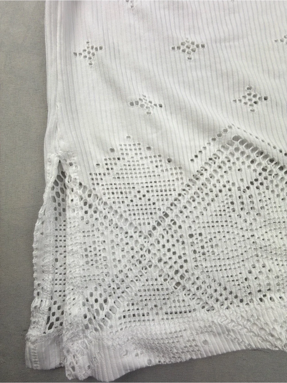 Dotti White Crochet Drawstring Swim Coverup